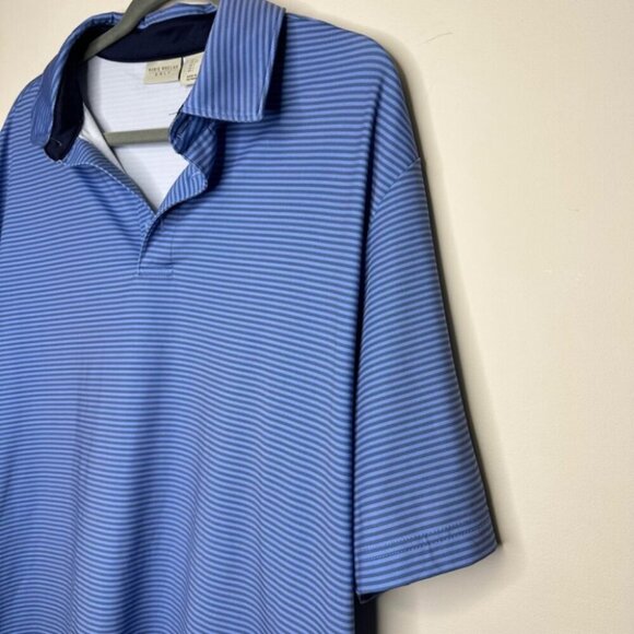 Rorie Whelan Golf Striped Performance Stretchy Polo Shirt - Size L - Picture 2 of 11